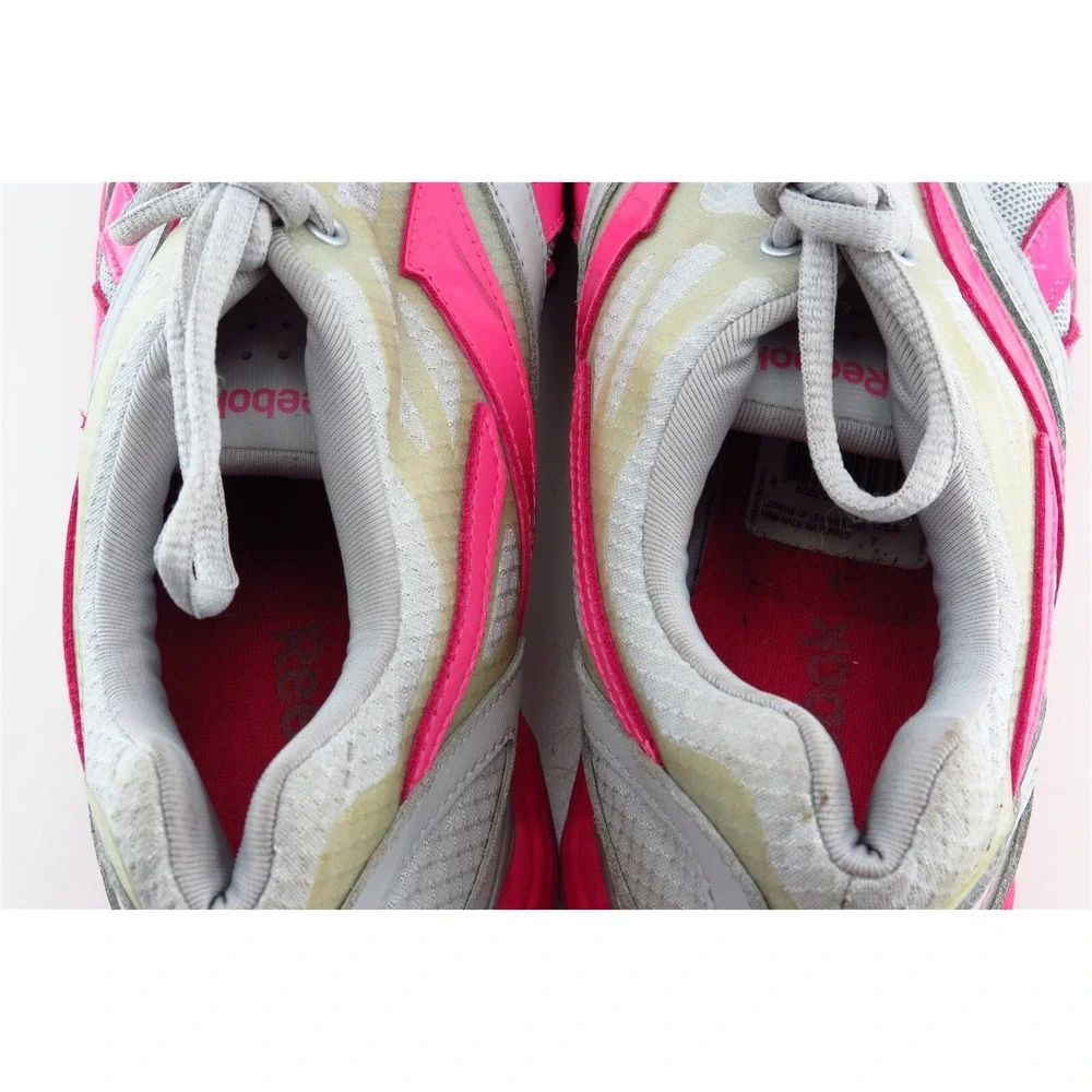 Reebok Girls' Running Shoes Size 7 Gray‎ Pink Synthetic Lightweight Comfort Fit